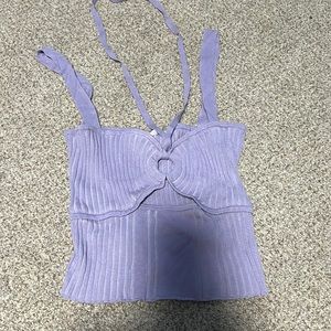 4th & Reckless Emerie Ribbed Cutout Crop Top